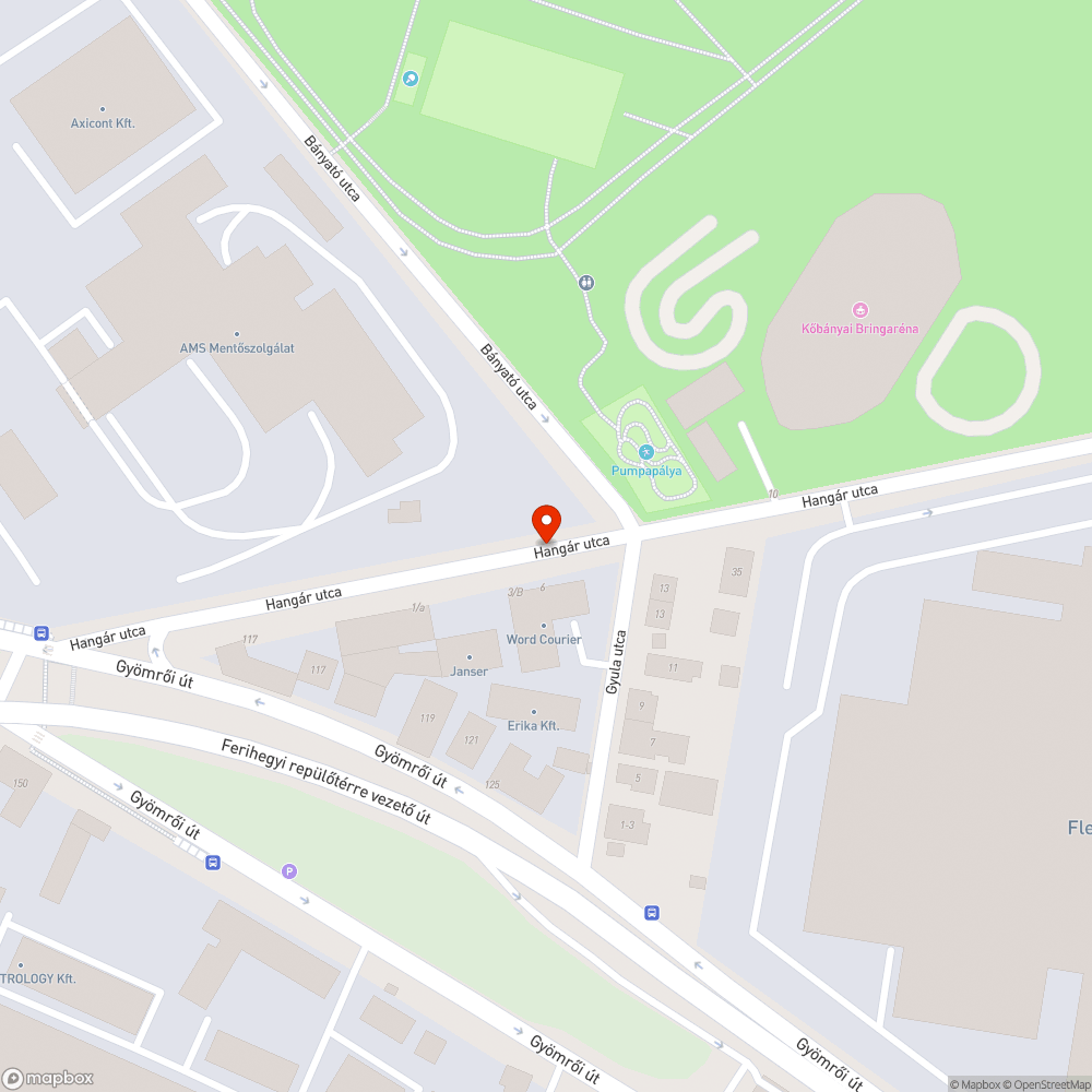 Veszélyes aknafedél a Hangár utcában bejelentés helye