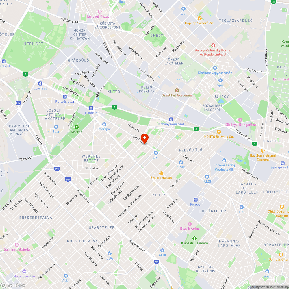 Kipusztult fa - Üllői út 255 bejelentés helye