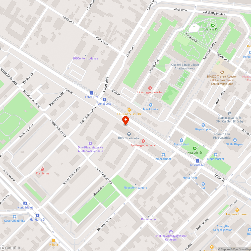 Hiányzó fák a fasorból bejelentés helye