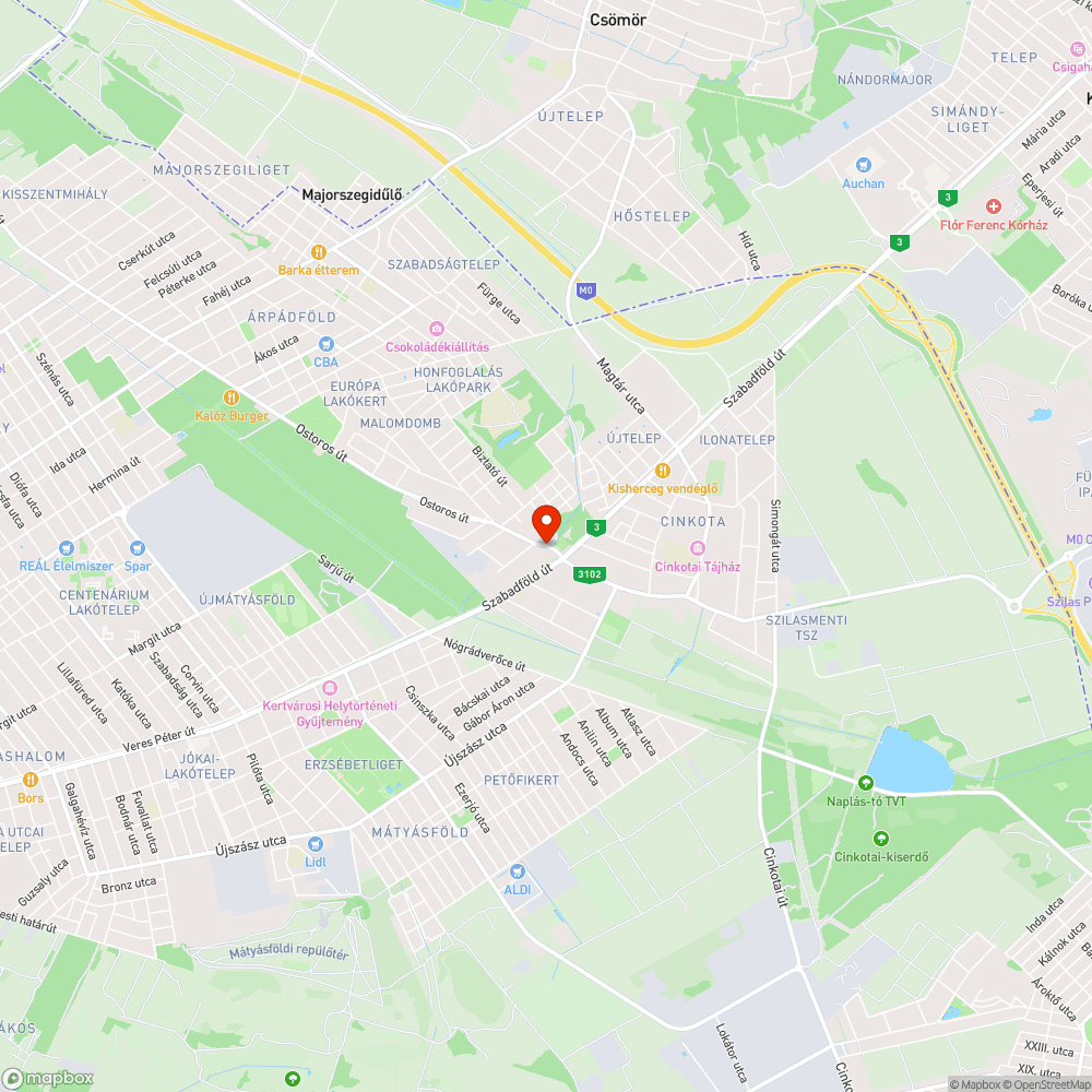 Kivágott ágakkal teli csatorna bejelentés helye