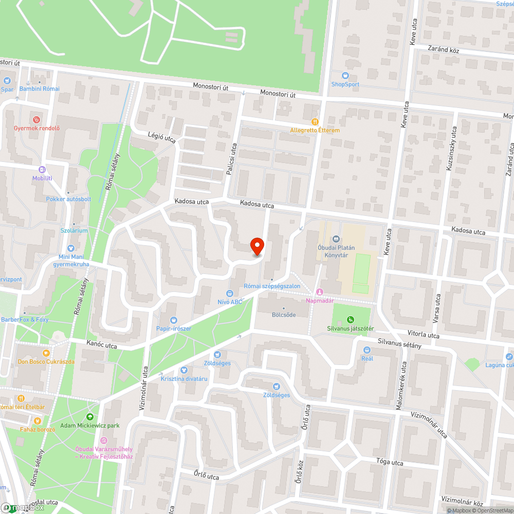 Kiszáradt fa bejelentés helye