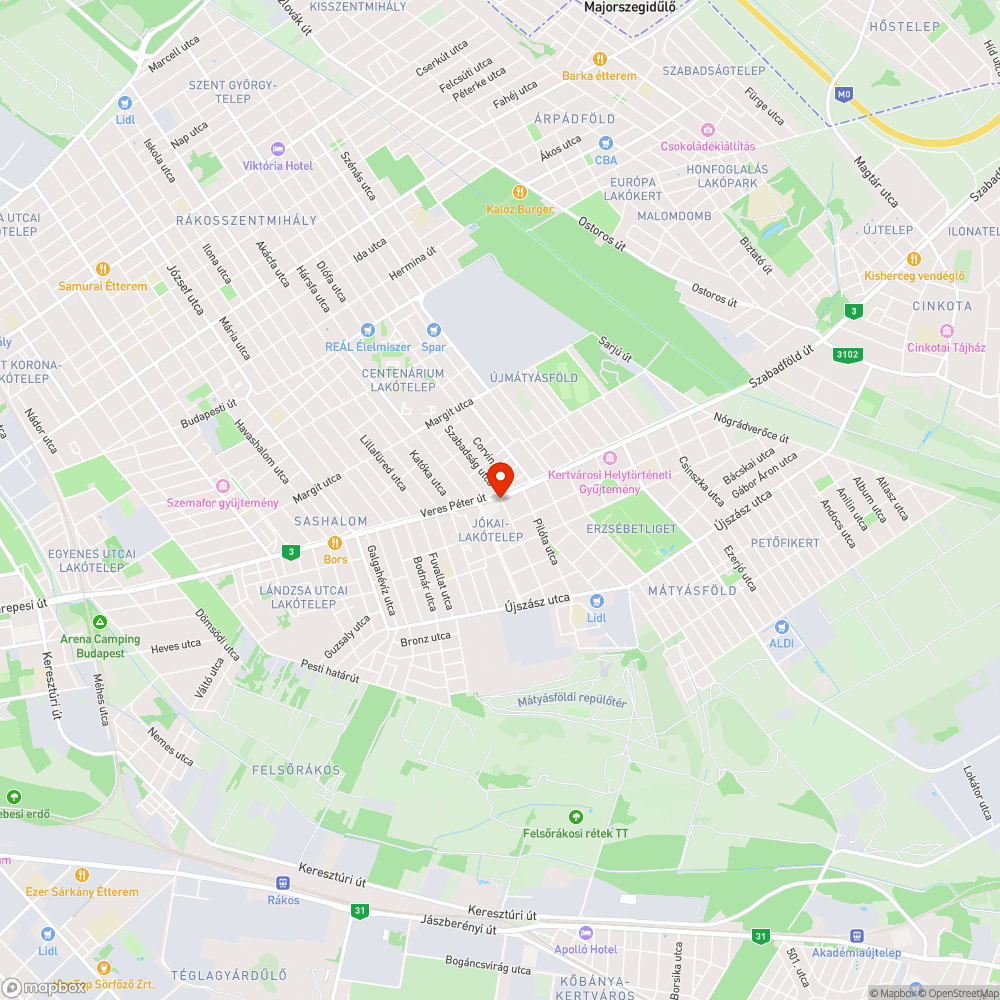 Elhagyott autó bejelentés helye