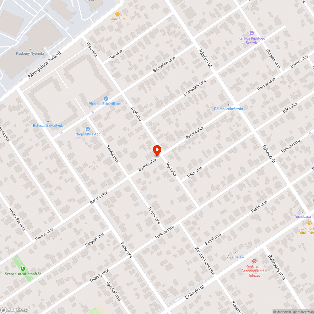 Kátyú - 16.kerület Baross utca bejelentés helye