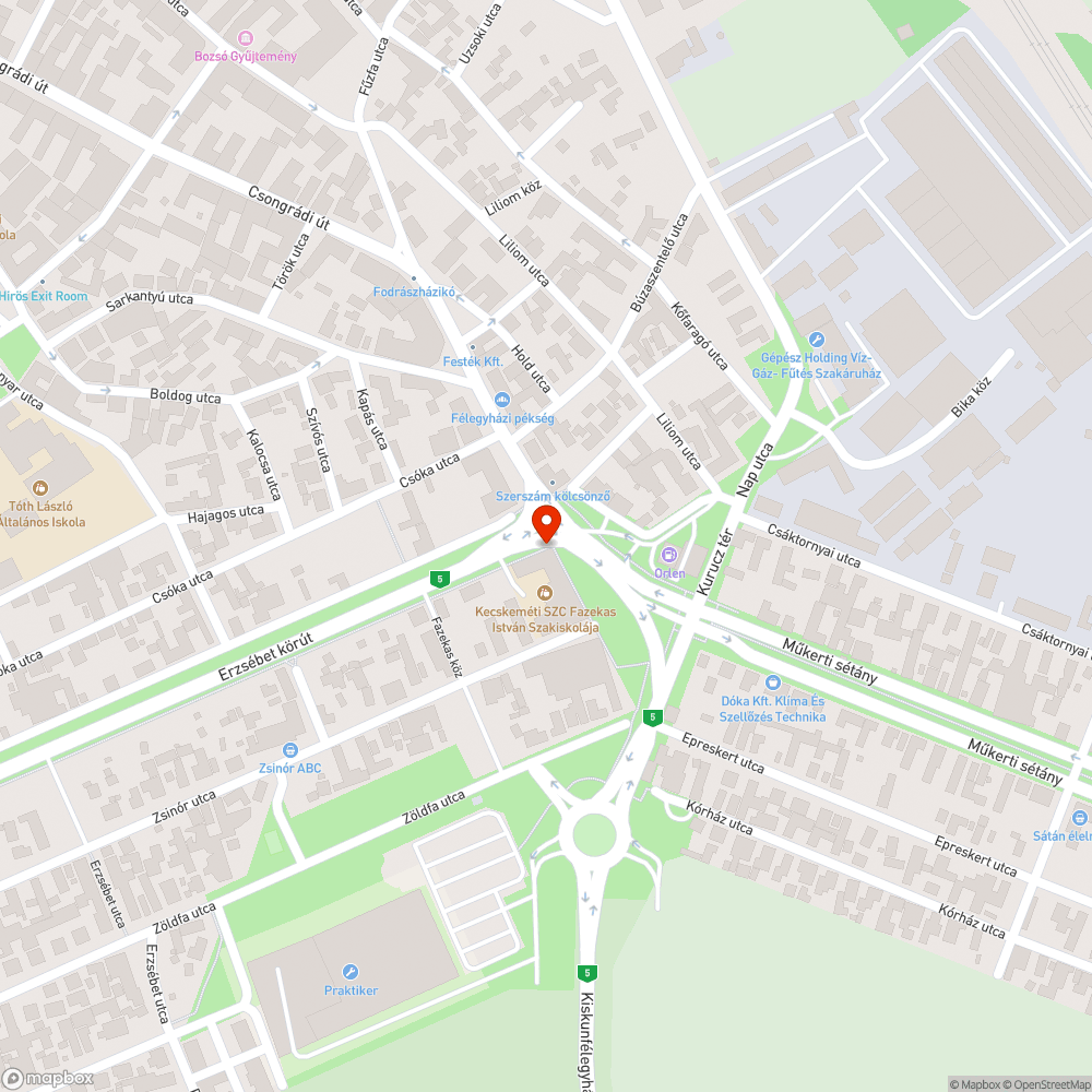 Balesetveszélyes átkelő az Erzsébet körúton - ÚJRAKÜLDVE bejelentés helye