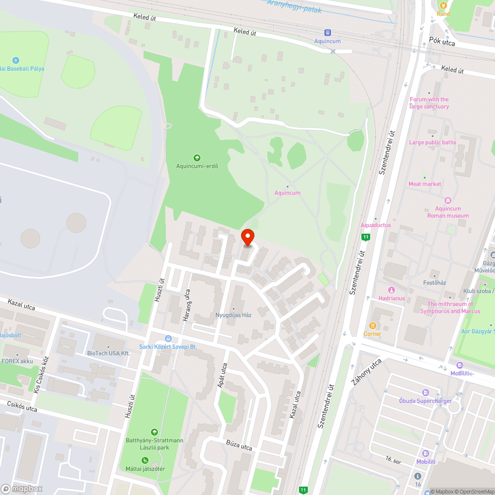 Beszakadt úttest bejelentés helye