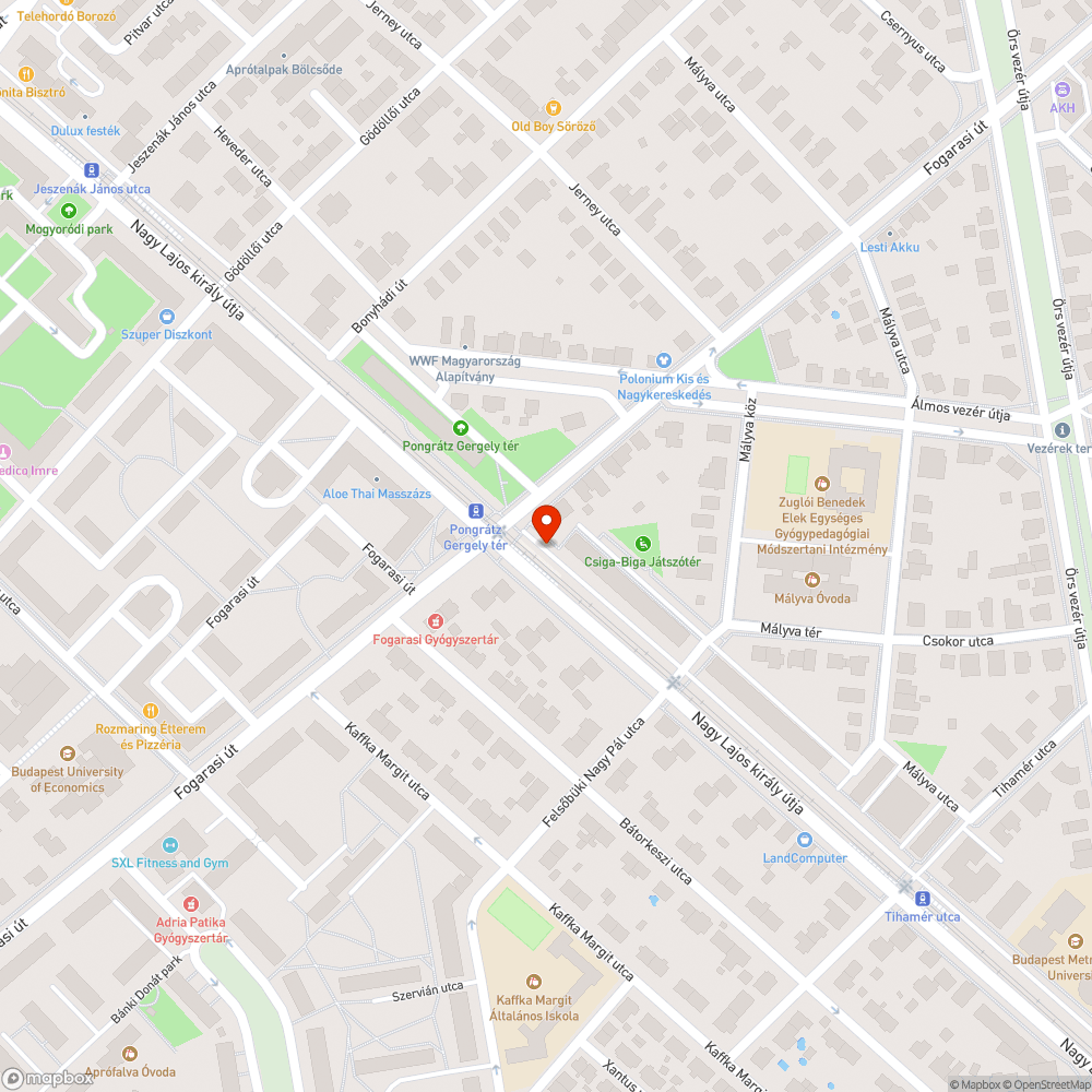 Táblák bejelentés helye