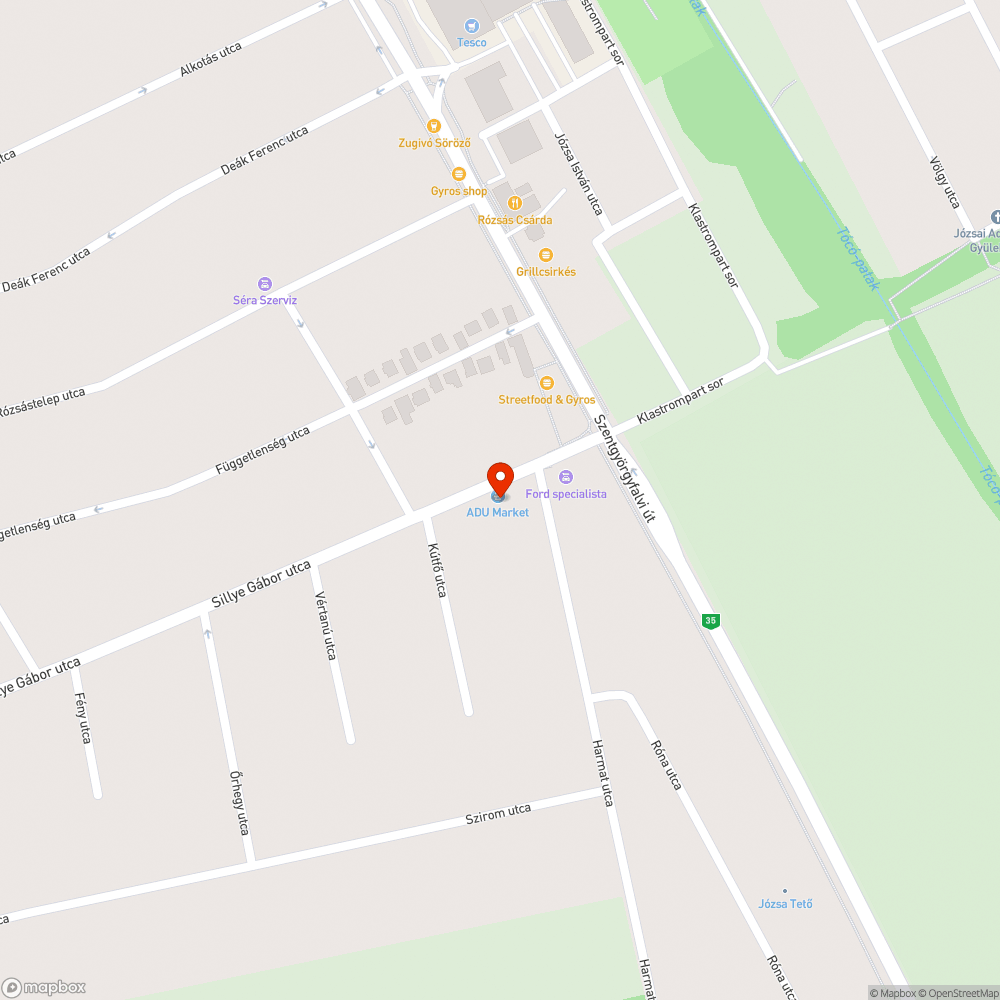 Elfordult, sérült buszmegálló tábla bejelentés helye