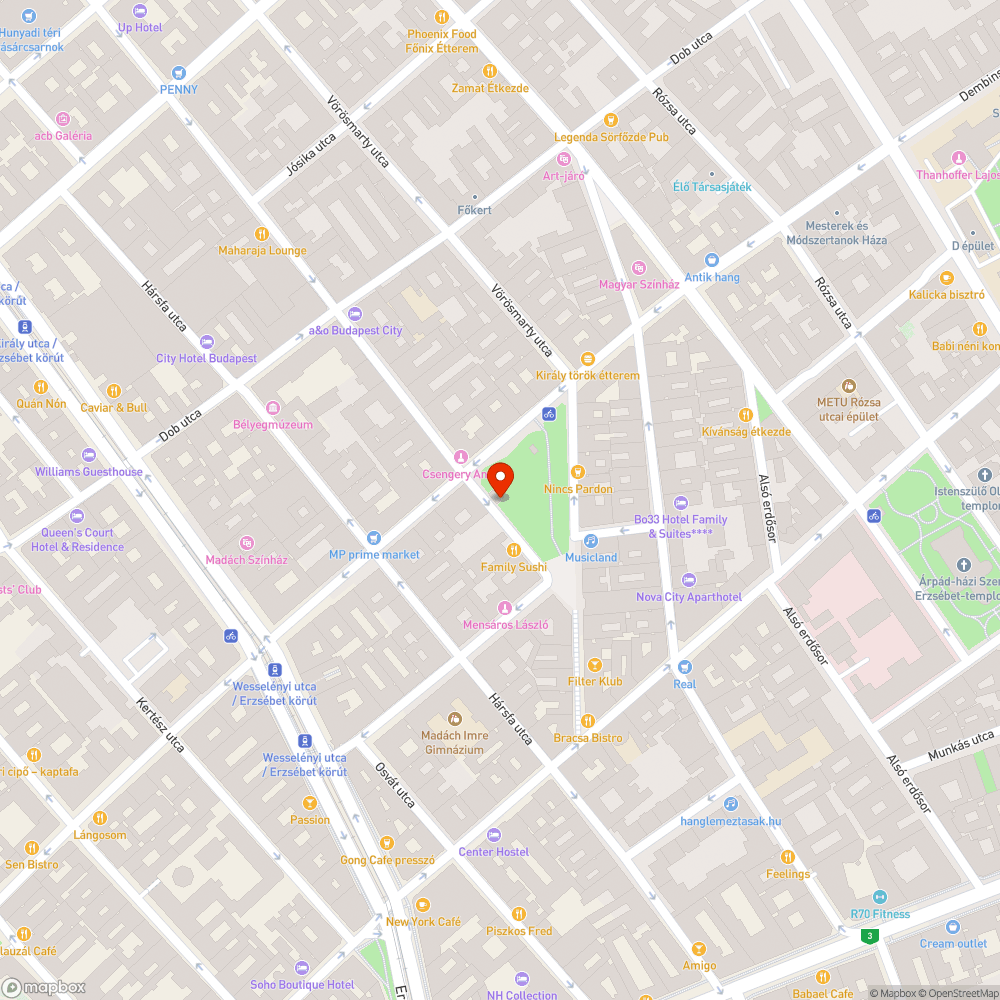 Almássy téren kint felejtett tábla bejelentés helye