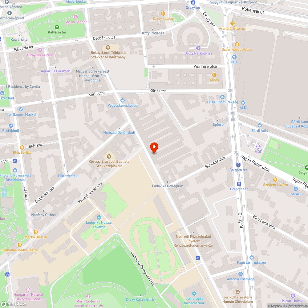 Elhagyott jármű bejelentés helye