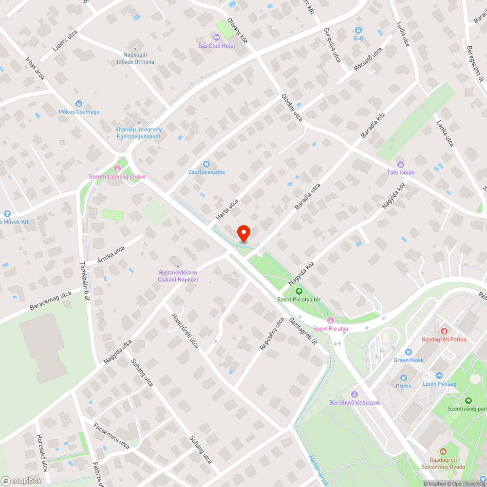 Sérült korlát az újbudai árok mentén bejelentés helye