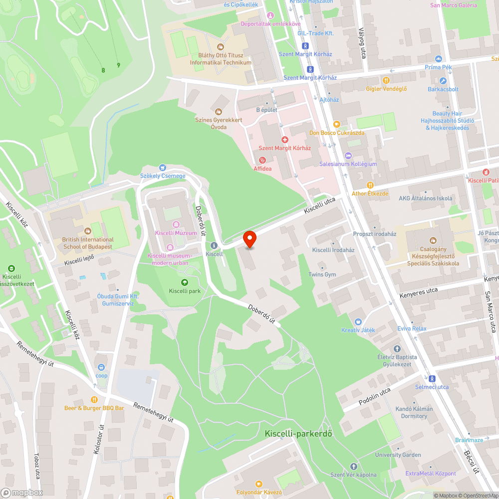 Kátyú bejelentés helye