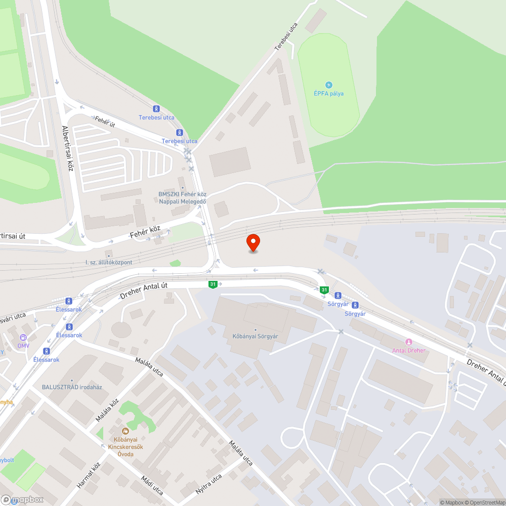 Egy beszakadt aknafedél bejelentés helye