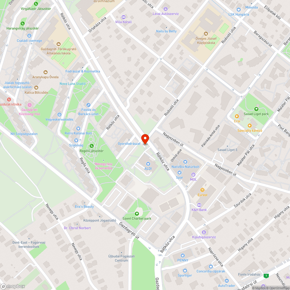 Elhagyott teherautó a gazdagréti ALDI előtt bejelentés helye