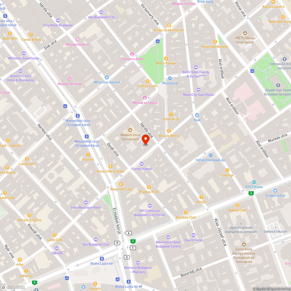 Beszakadt járda bejelentés helye