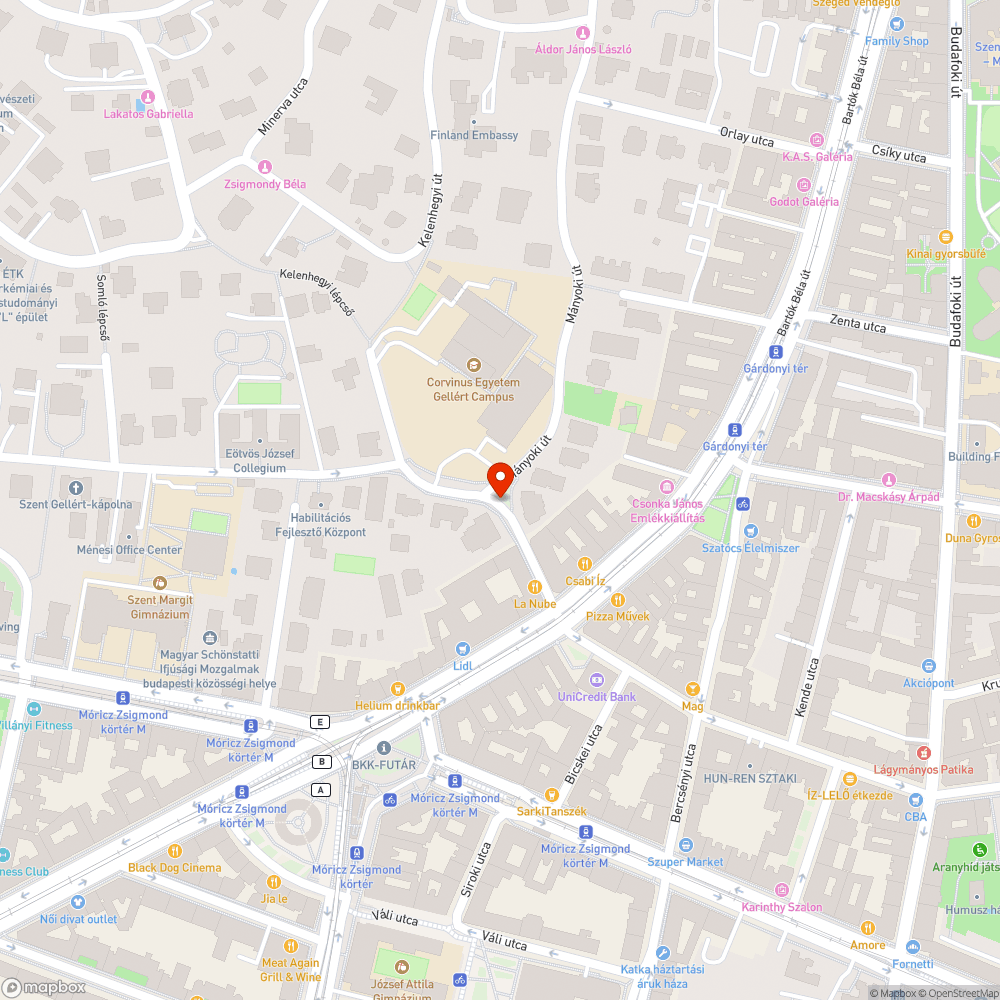 Állandóan járhatatlan járdaszakasz bejelentés helye