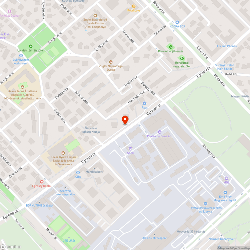 Korlát a fák mellett bejelentés helye