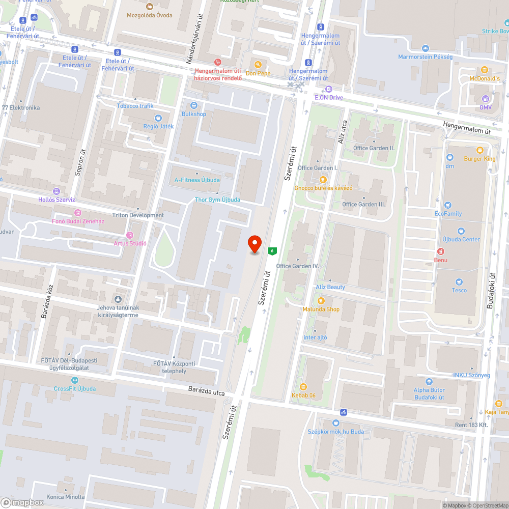 Nem világító közvilágítás a Szerémi úti bicikliúton bejelentés helye