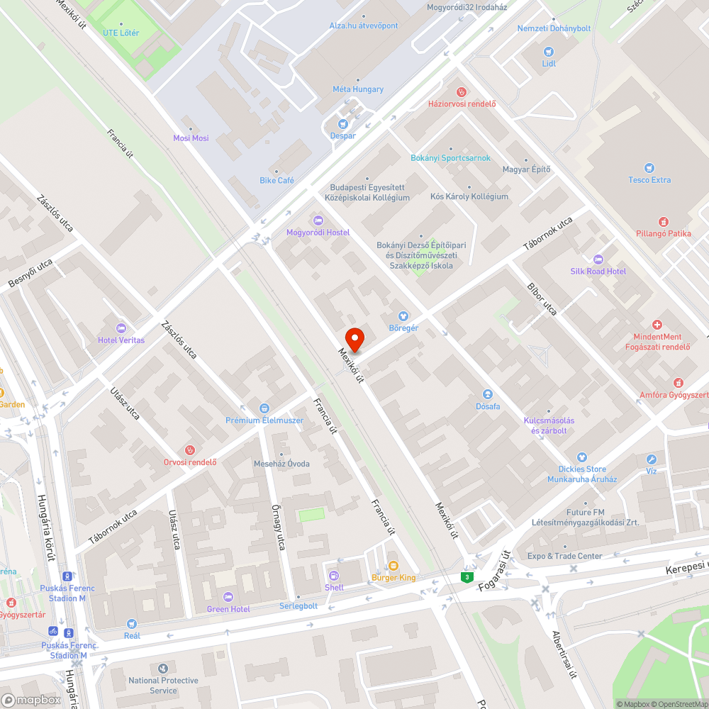 Mexikói úti átjáró tele szeméttel bejelentés helye