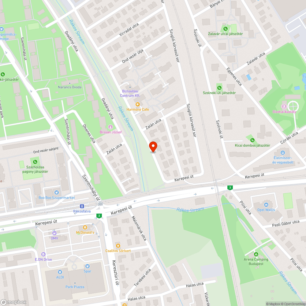 Két kátyú bejelentés helye