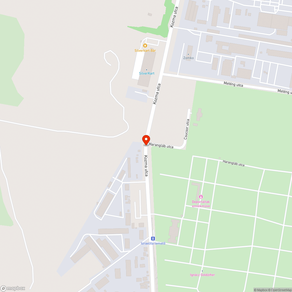 Tengernyi kátyú bejelentés helye