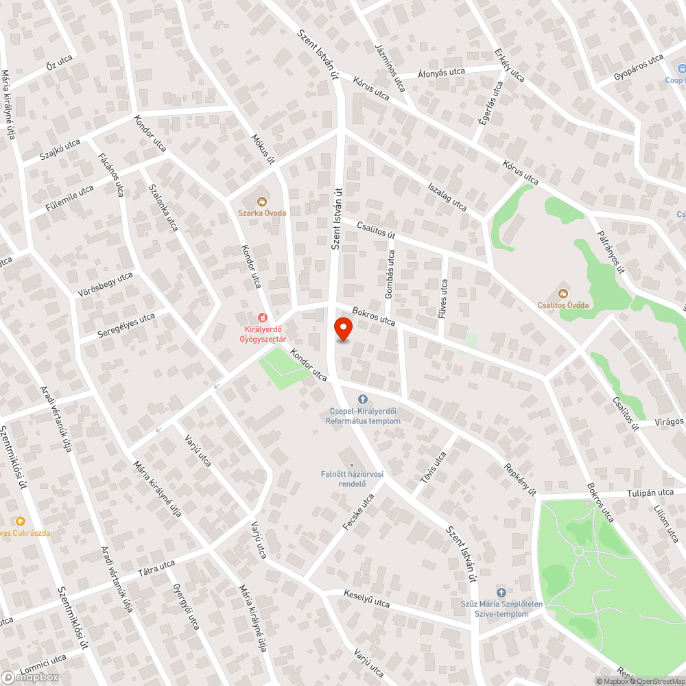 Hiányzó járda bejelentés helye