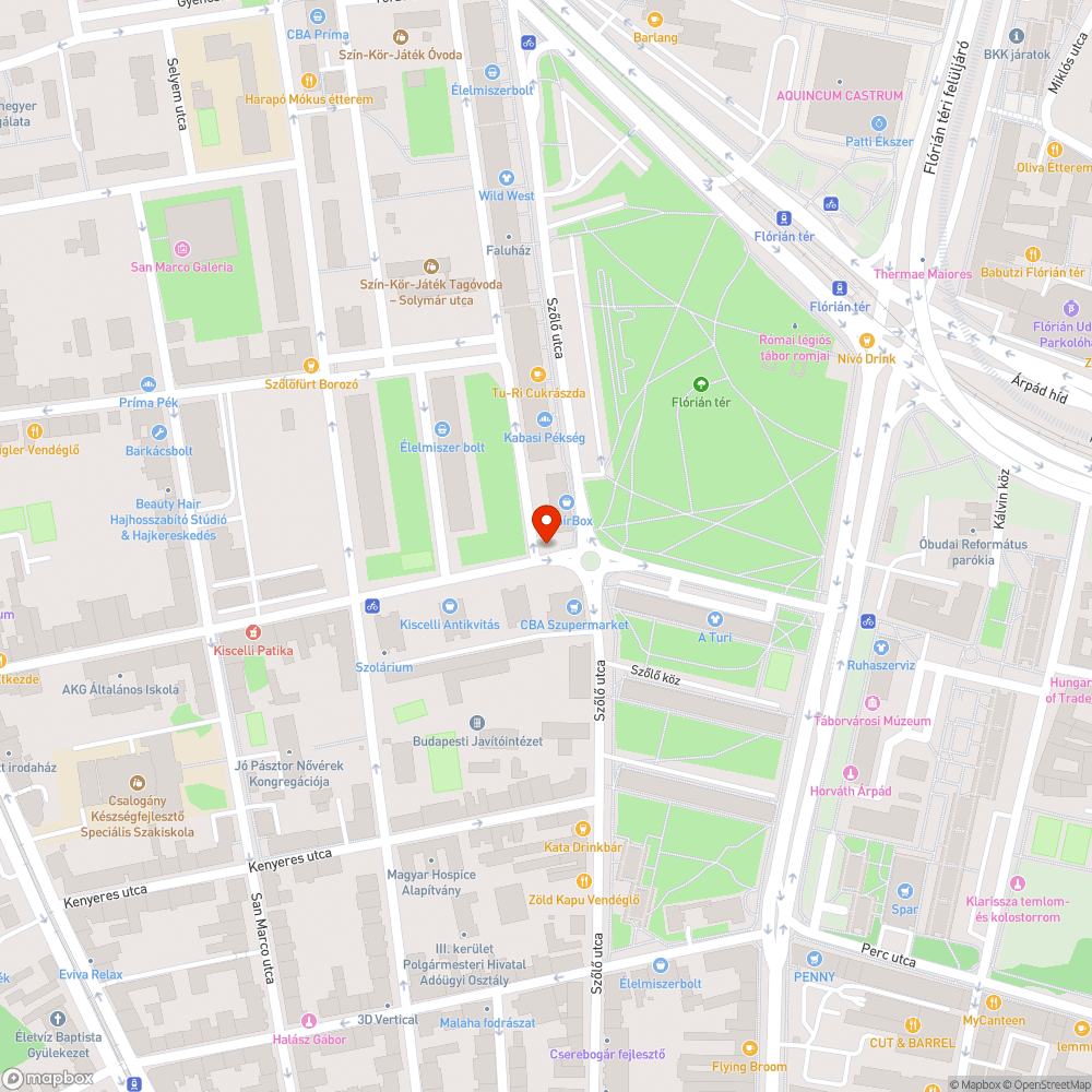 Szemetes Kiscelli utca bejelentés helye