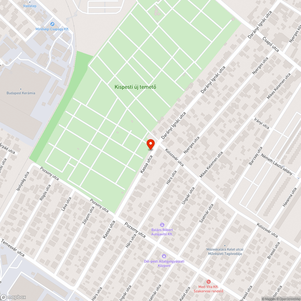 Törött pad bejelentés helye