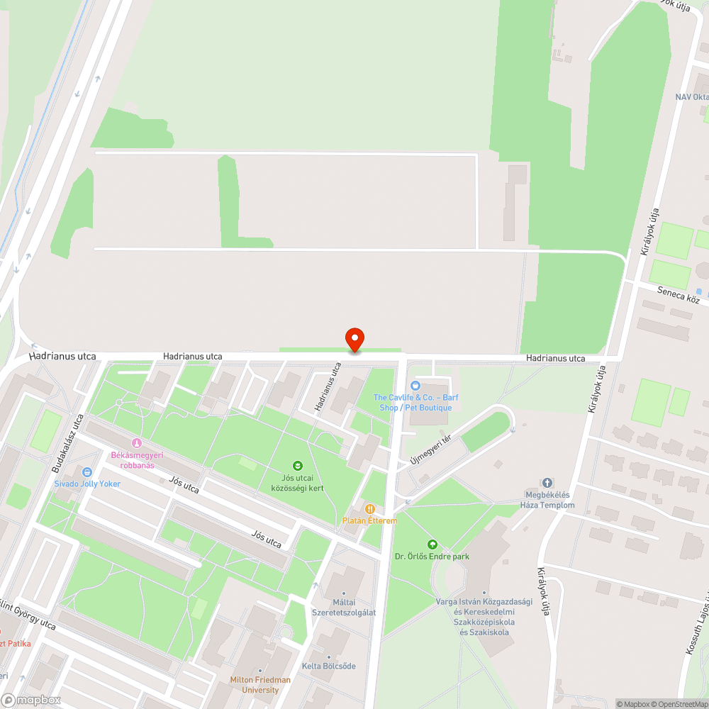 Kátyúk bejelentés helye