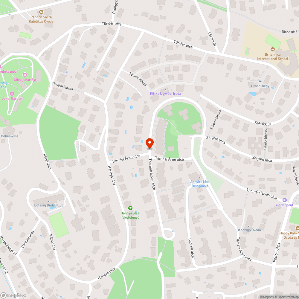 Kátyú bejelentés helye