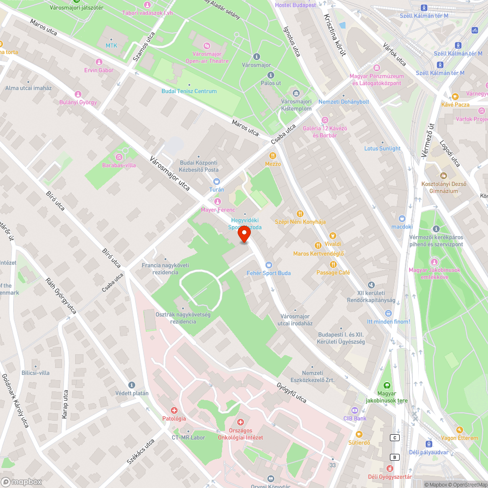 Megsüllyedt járda bejelentés helye