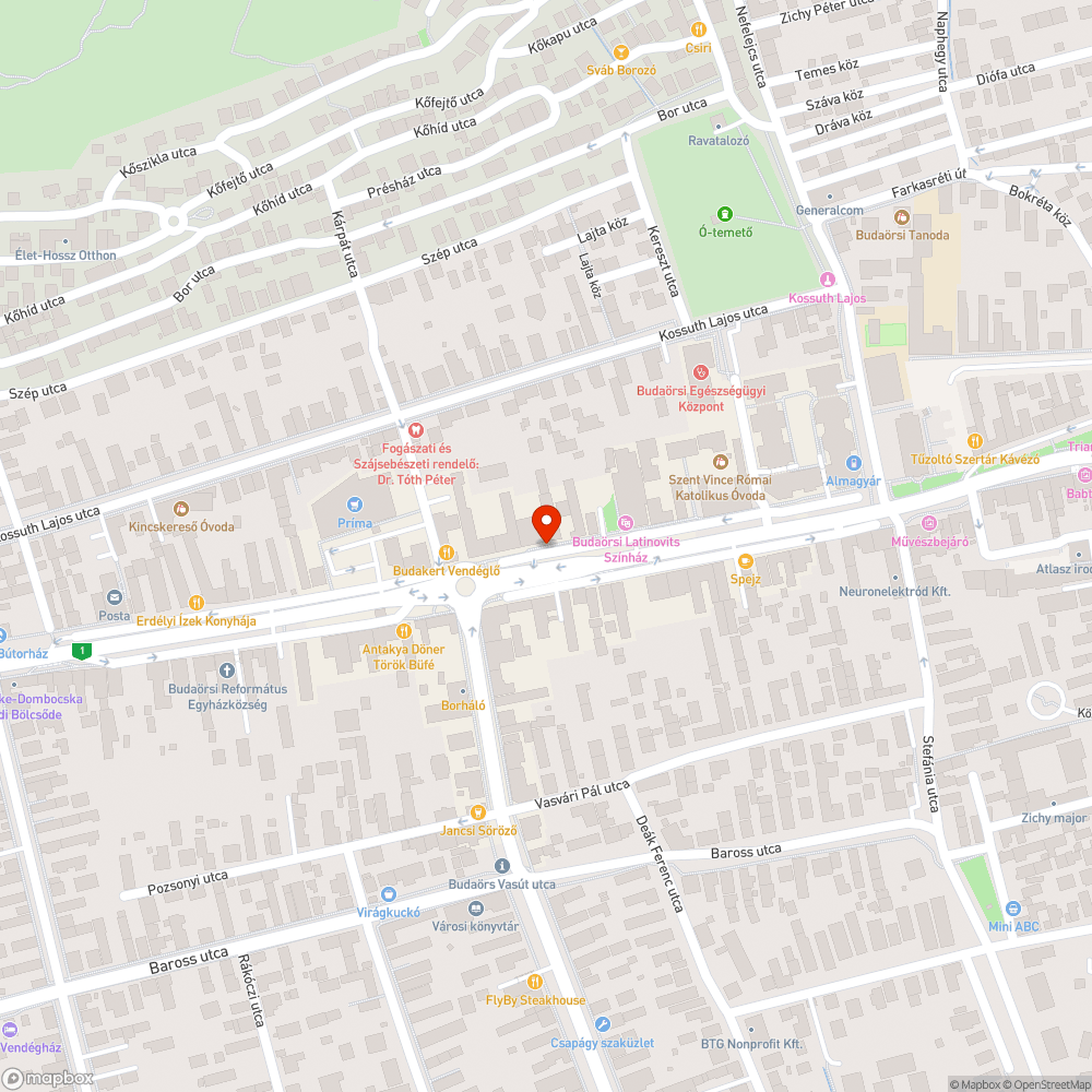 Kátyú bejelentés helye