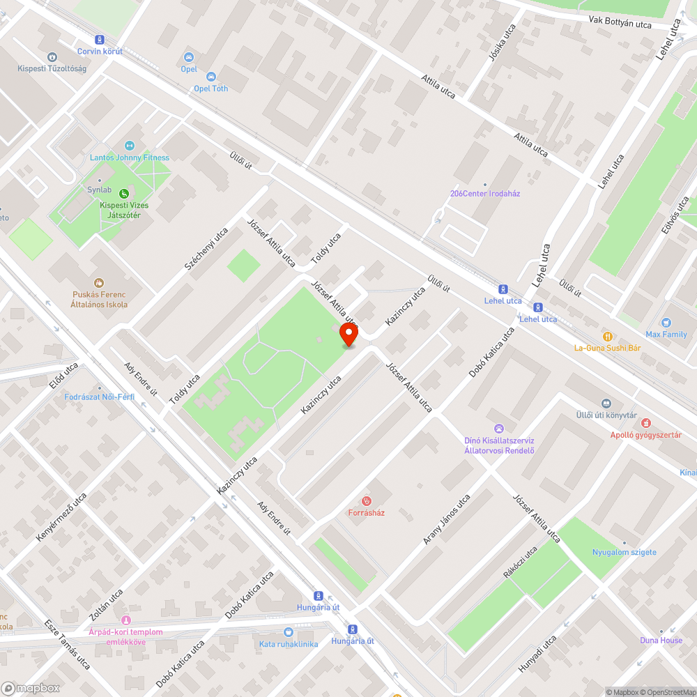 Haszontalan oszlop tartó bejelentés helye