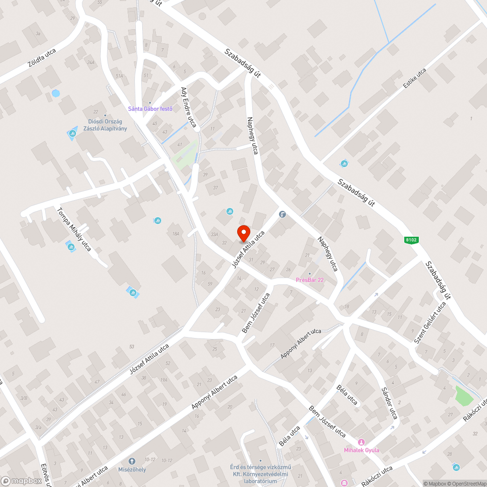 Kátyú bejelentés helye