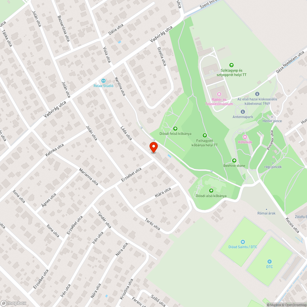 Kátyú bejelentés helye