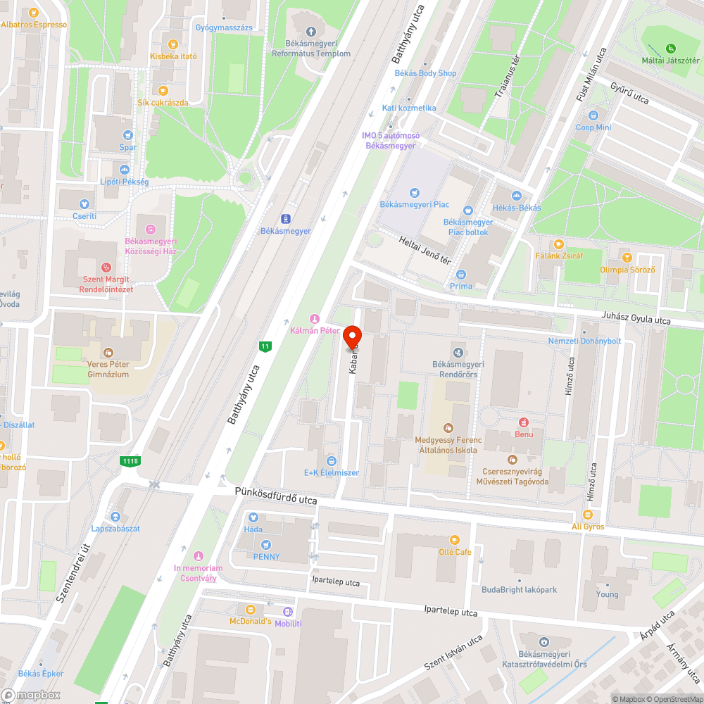 Elhagyott jármű bejelentés helye