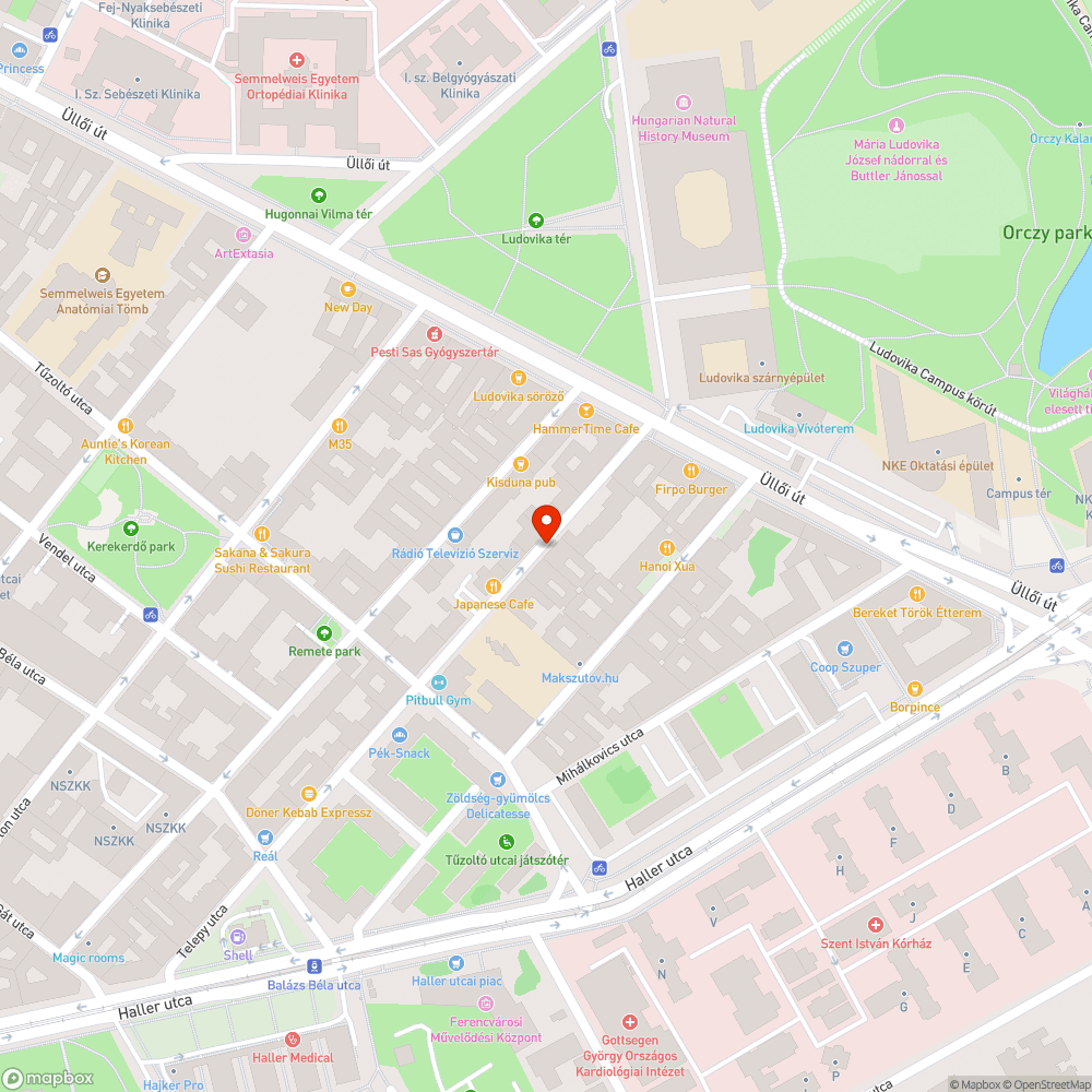 Törött tükör a Telepy utcában bejelentés helye