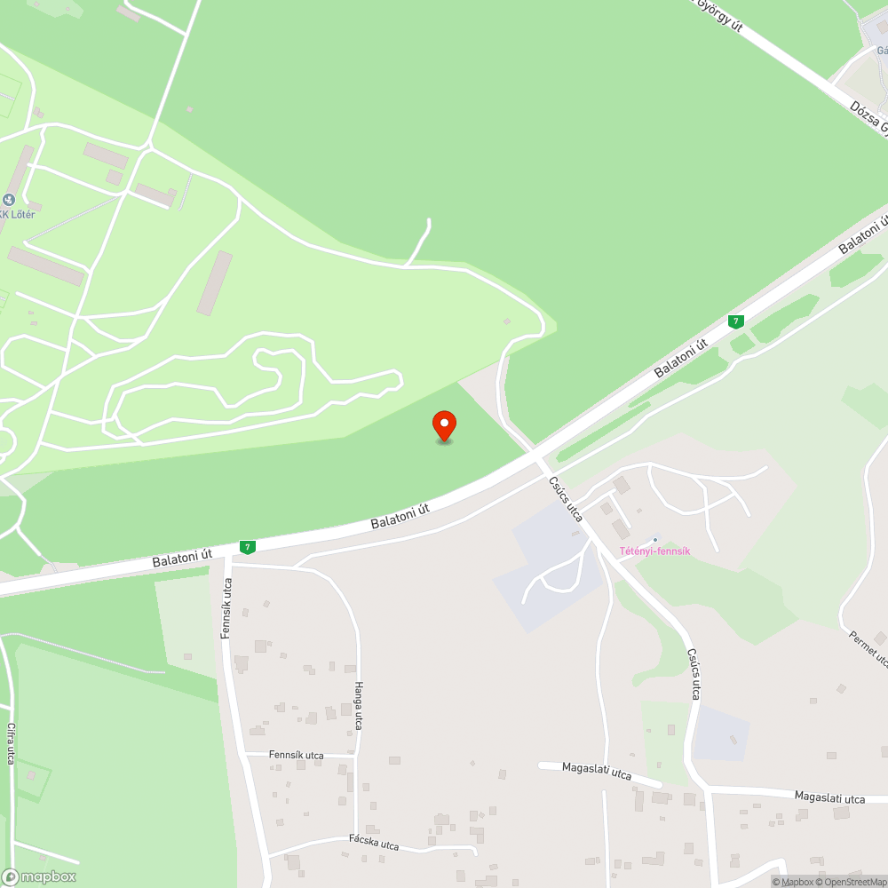 Fél méter magas földpadka bejelentés helye