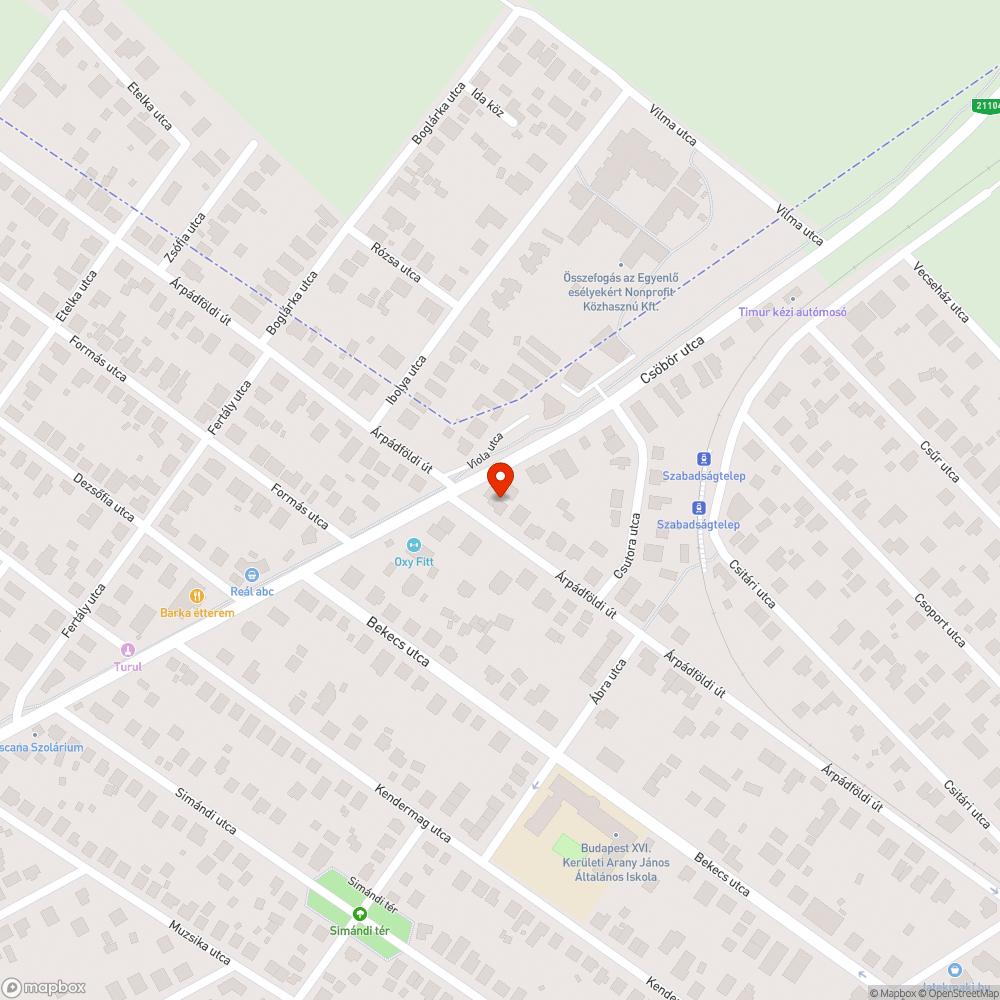 Megsüllyedt út bejelentés helye