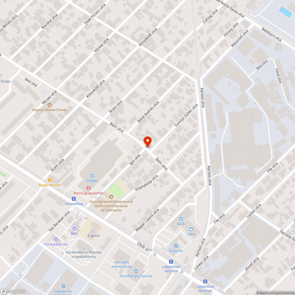 Járdára belógó bokor bejelentés helye