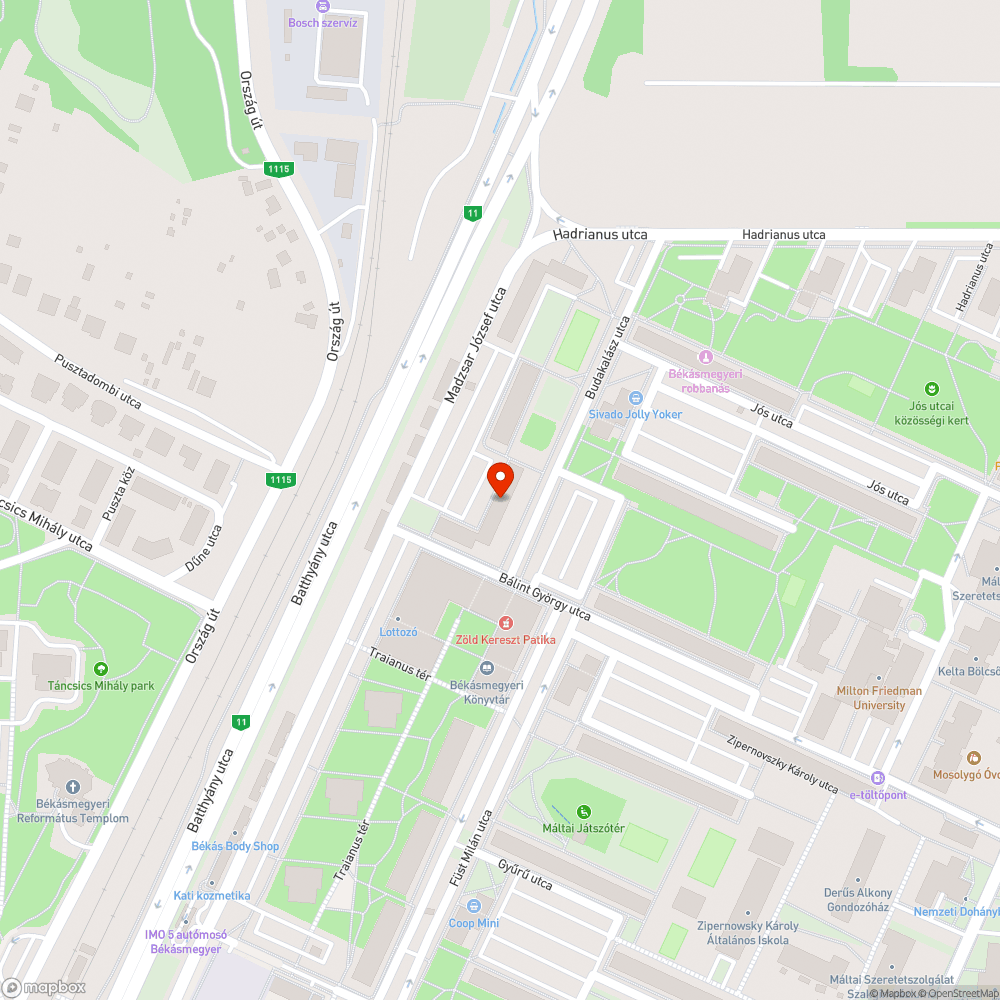 Elhagyott autó bejelentés helye