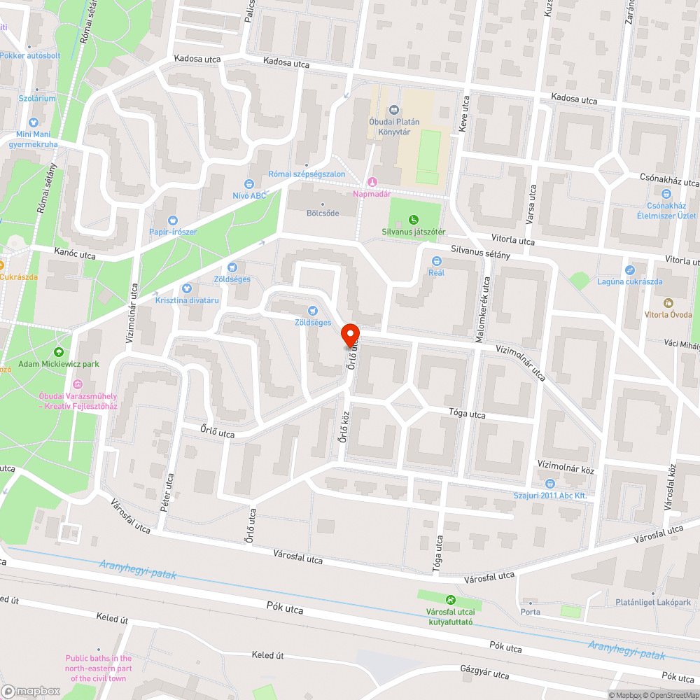 Kátyú bejelentés helye