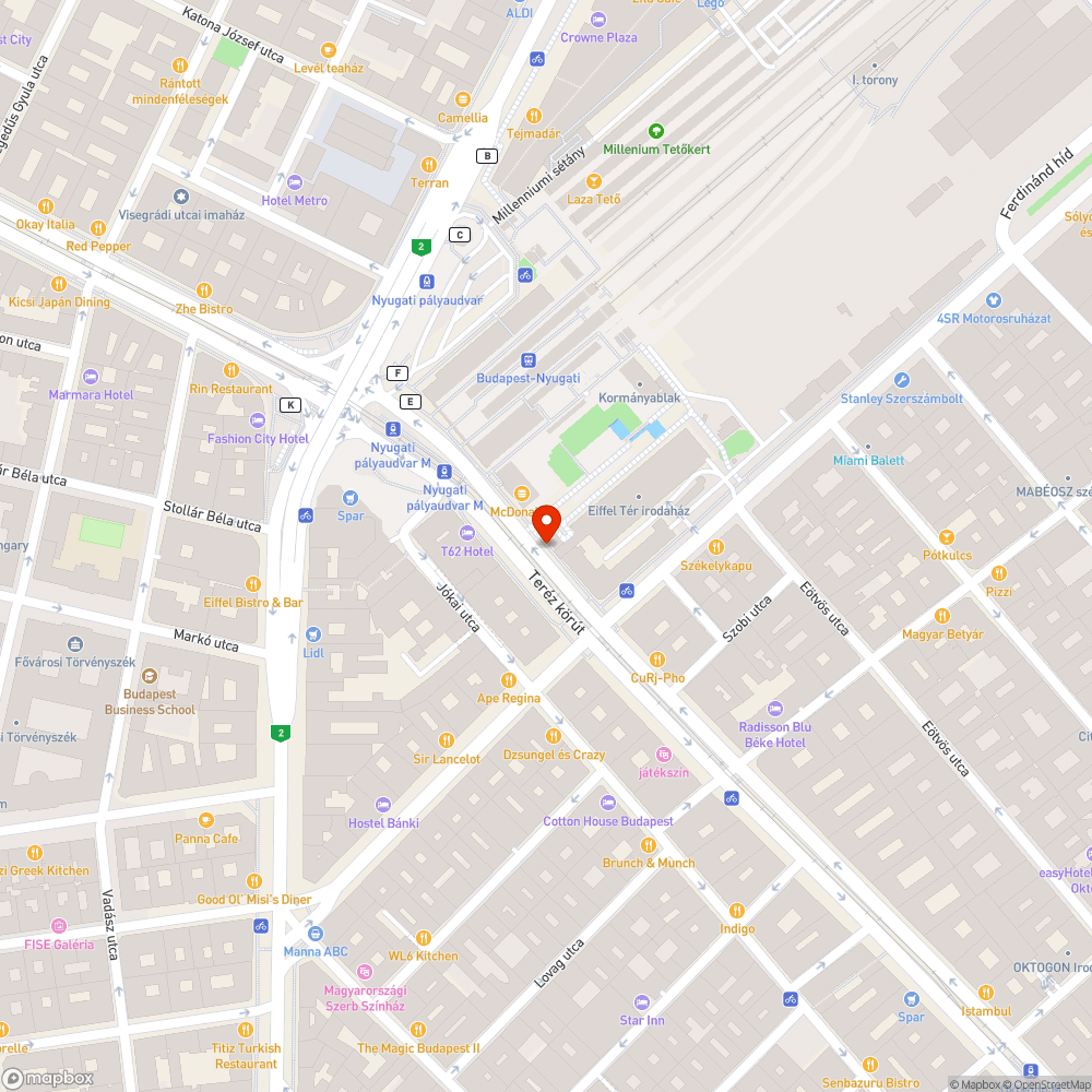 Kerékpársáv leparkolása - üzleti modell bejelentés helye