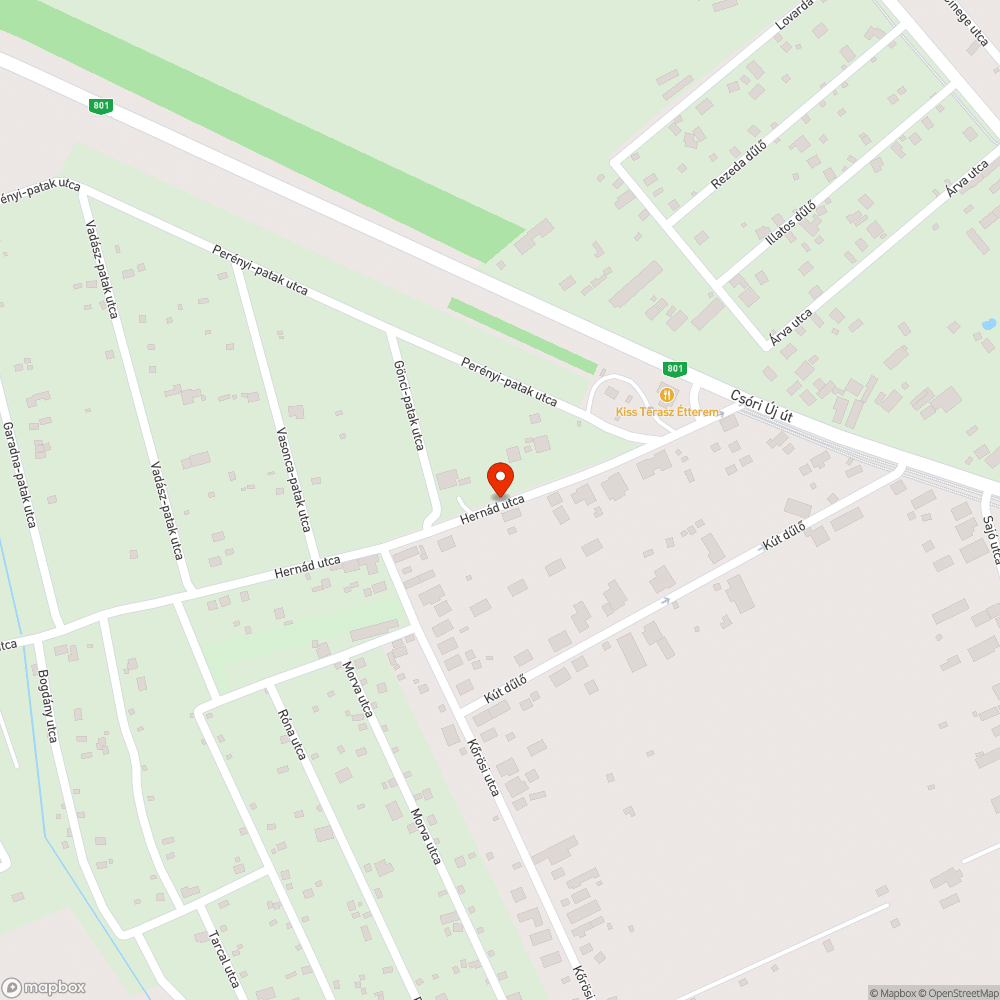 Hernád utcában pár nagy zsák szemét bejelentés helye