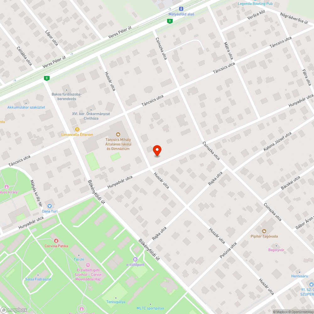 Rozsdás Telekom bejelentés helye