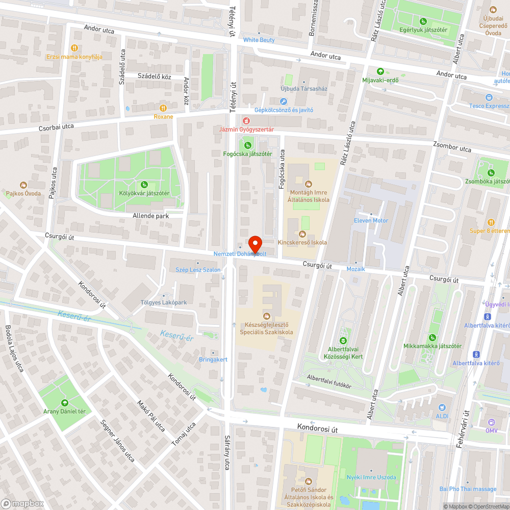 Üres fahely bejelentés helye