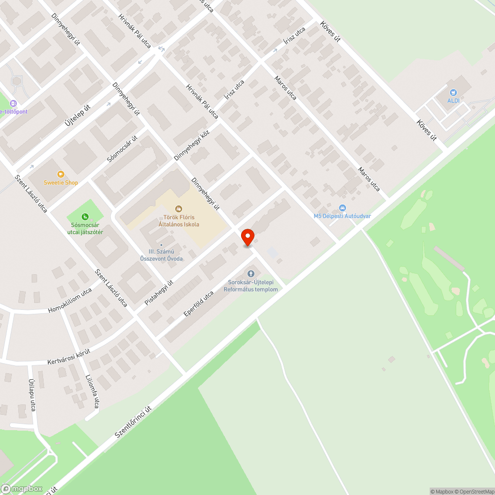 Elhagyott jármű bejelentés helye