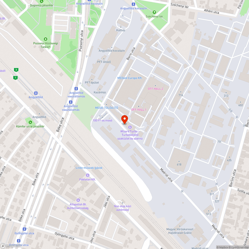 Madridi út szemét bejelentés helye