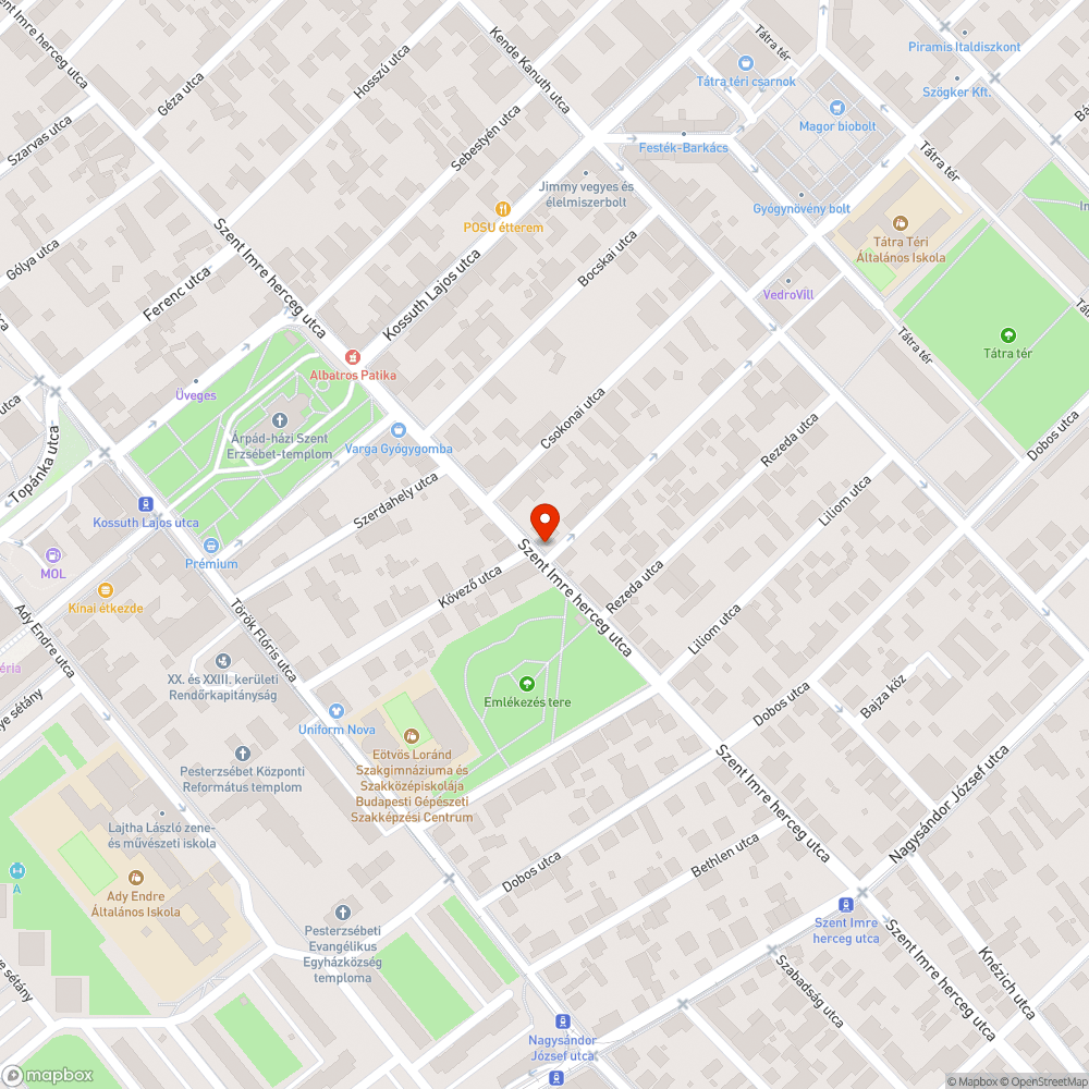 Gyalogos közlekedésre alkalmatlan 2.0 bejelentés helye