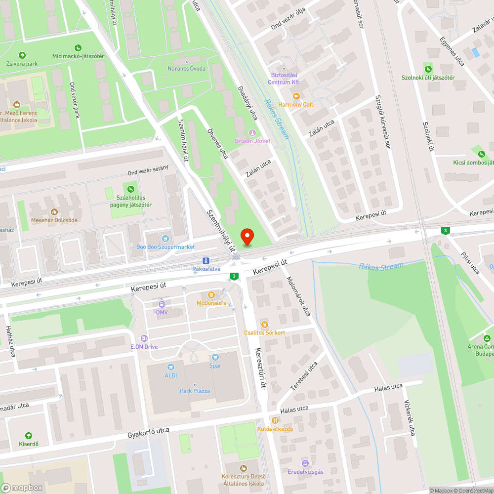 Kidőlt kerítes bejelentés helye