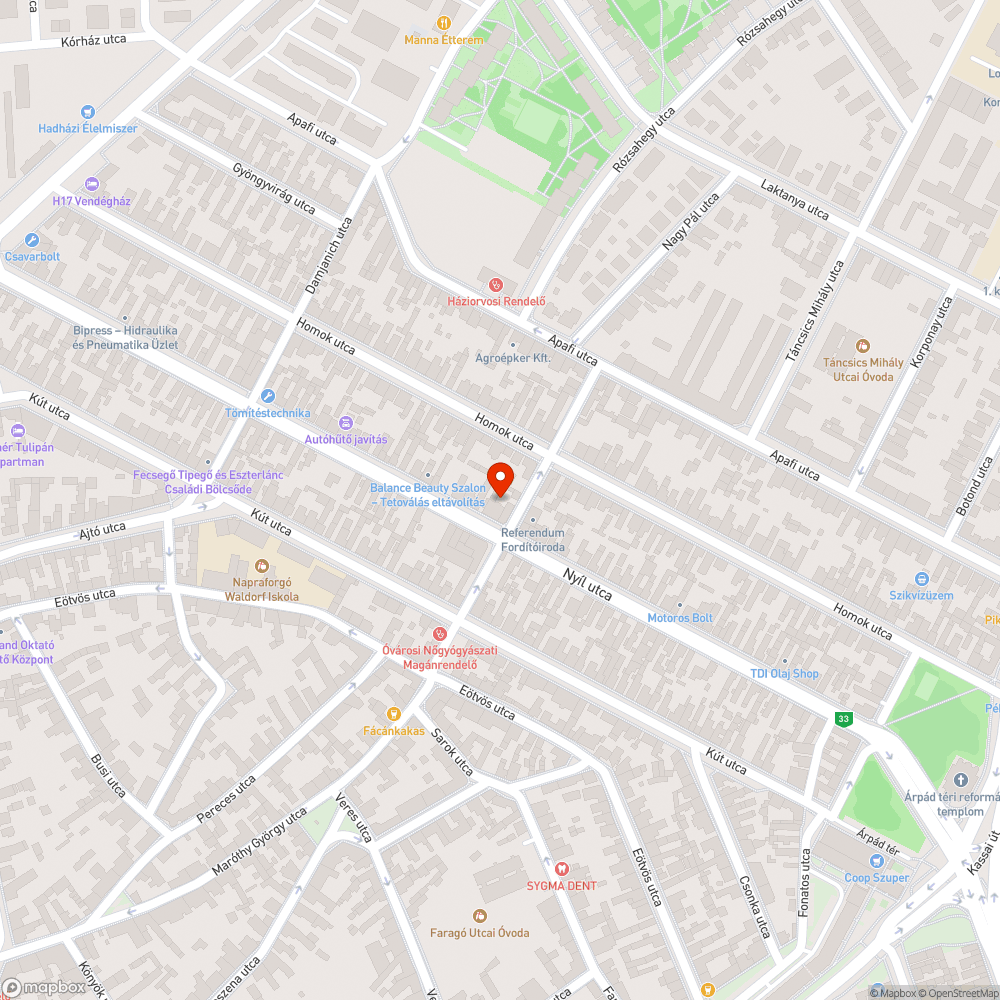 Leszakadt lámpa bejelentés helye